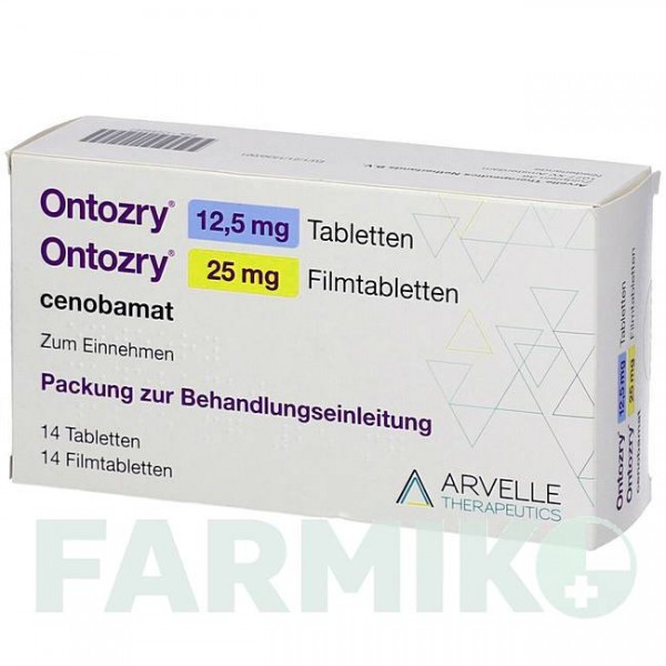 ОНТОЗРІ (ONTOZRY) 12,5 мг + 25 мг пакет 2x14 шт - Ценобамат ANGELINI