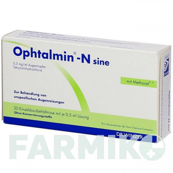 ОФТАЛЬМІН (OPHTALMIN) краплі 30x0,5 мл - Тетризолін DR.WINZER PHARMA