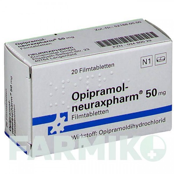 ОПІПРАМОЛ (OPIPRAMOL) 50 мг таблетки 20 шт - Опіпрамол NEURAXPHARM