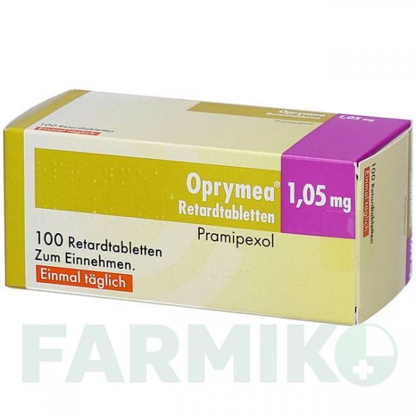 ОПРИМЕЯ (OPRYMEA) 1,05 мг таблетки 100 шт - Прамипексол BB FARMA