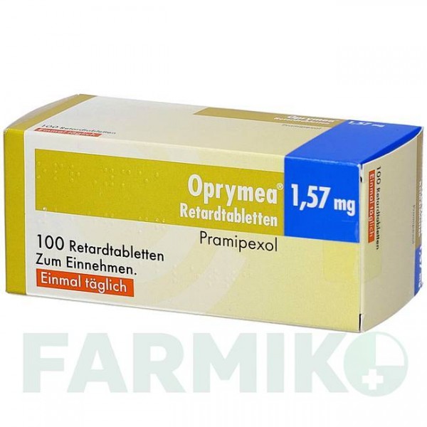 ОПРИМЕЯ (OPRYMEA) 1,57 мг таблетки 100 шт - Прамипексол BB FARMA