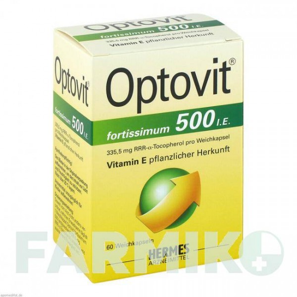 ОПТОВИТ (OPTOVIT) 500 капсулы 60 шт - Витамин E (Токоферол) HERMES