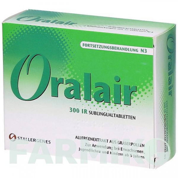 ОРАЛЕЙР (ORALAIR) 300 ИР таблетки 90 шт - Пыльца травы ABACUS MEDICINE