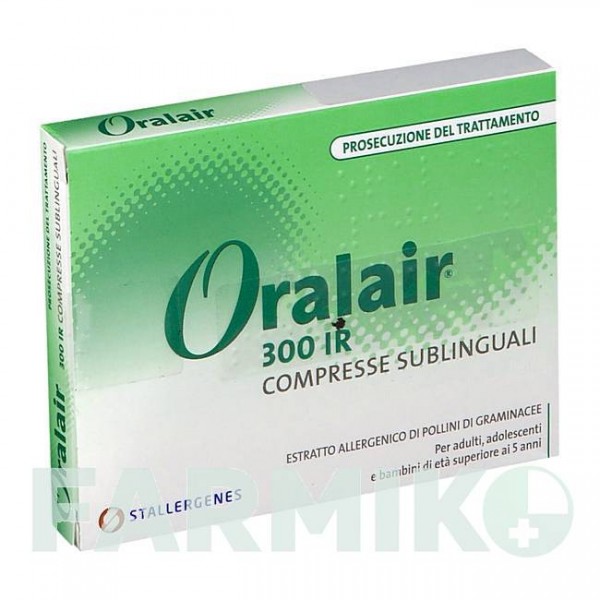 ОРАЛЕЙР (ORALAIR) 300 ИР таблетки 90 шт - Пилок трави ACA MULLER-ADAG PHARMA