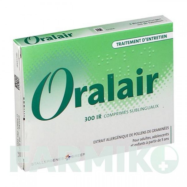 ОРАЛЕЙР (ORALAIR) 300 ИР таблетки 90 шт - Пилок трави KOHLPHARMA