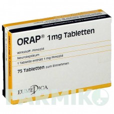 ОРАП (ORAP) 1 мг таблетки 75 шт - Пимозид EUMEDICA