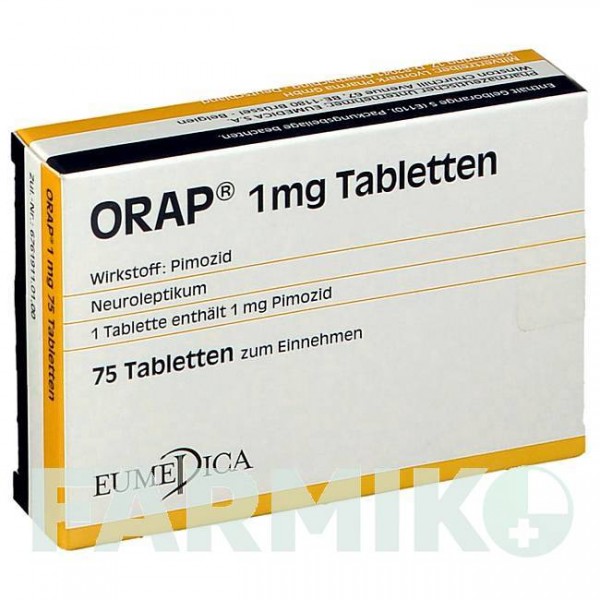 ОРАП (ORAP) 1 мг таблетки 75 шт - Пімозид EUMEDICA