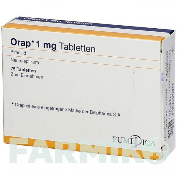 ОРАП (ORAP) 1 мг таблетки 75 шт - Пимозид KOHLPHARMA