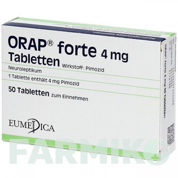 ОРАП (ORAP) 4 мг таблетки 50 шт - Пімозид EUMEDICA