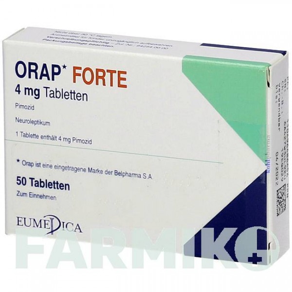 ОРАП (ORAP) 4 мг таблетки 50 шт - Пимозид KOHLPHARMA