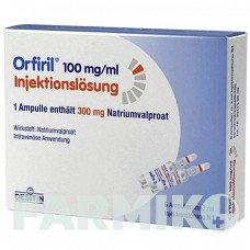 ОРФИРИЛ (ORFIRIL) 100 мг/мл раствор 5x3 мл - Вальпроевая кислота DESITIN