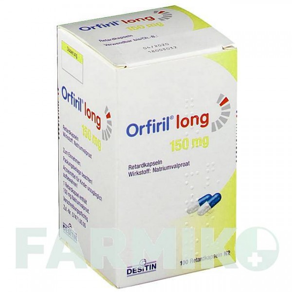 ОРФИРИЛ (ORFIRIL) 150 мг капсулы 100 шт - Вальпроевая кислота DESITIN