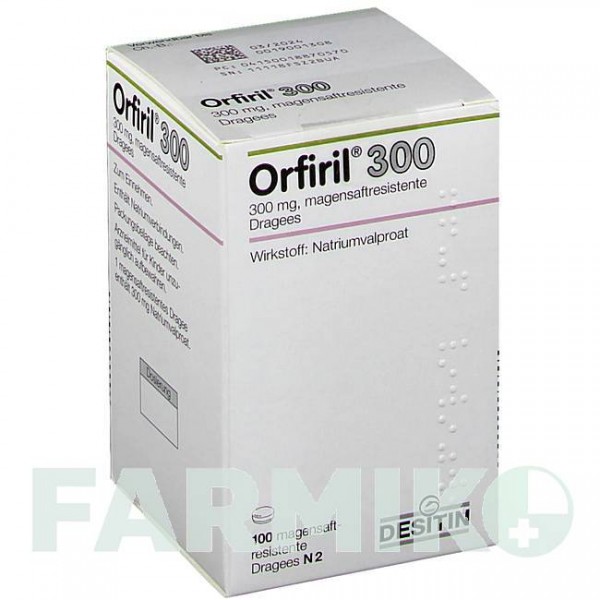 ОРФИРИЛ (ORFIRIL) 300 драже 100 шт - Вальпроевая кислота DESITIN