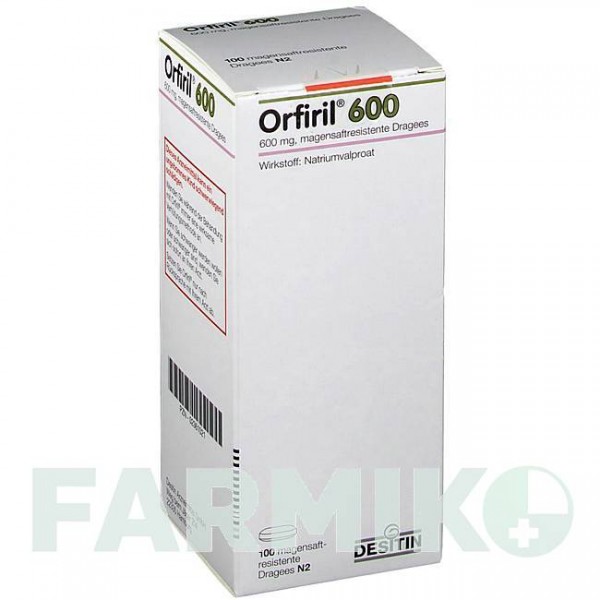 ОРФИРИЛ (ORFIRIL) 600 драже 100 шт - Вальпроевая кислота DESITIN