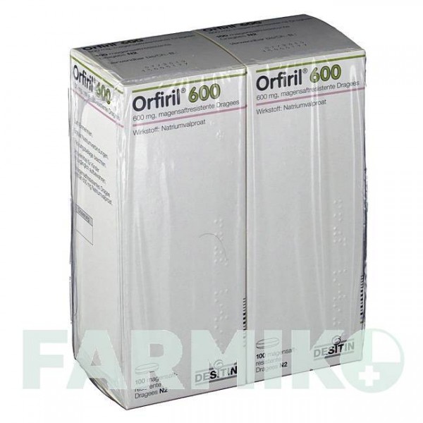 ОРФИРИЛ (ORFIRIL) 600 драже 200 шт - Вальпроевая кислота DESITIN