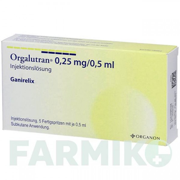 ОРГАЛУТРАН (ORGALUTRAN) 0,25 мг/0,5 мл розчин 5x1 шт - Ганірелікс ACA MULLER-ADAG PHARMA