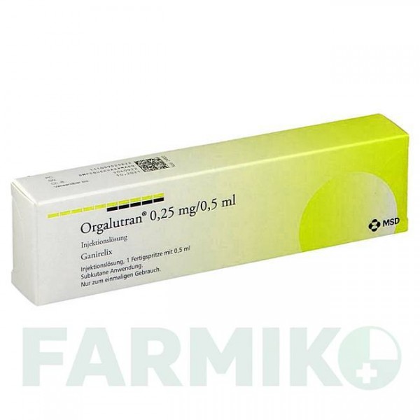 ОРГАЛУТРАН (ORGALUTRAN) 0,25 мг/0,5 мл розчин 1x1 шт - Ганірелікс AXICORP PHARMA
