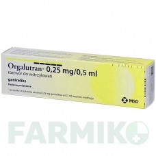 ОРГАЛУТРАН (ORGALUTRAN) 0,25 мг/0,5 мл раствор 1x1 шт - Ганиреликс CC PHARMA