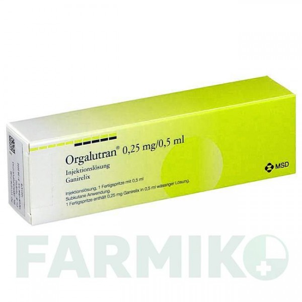 ОРГАЛУТРАН (ORGALUTRAN) 0,25 мг/0,5 мл раствор 1x1 шт - Ганиреликс DOCPHARM