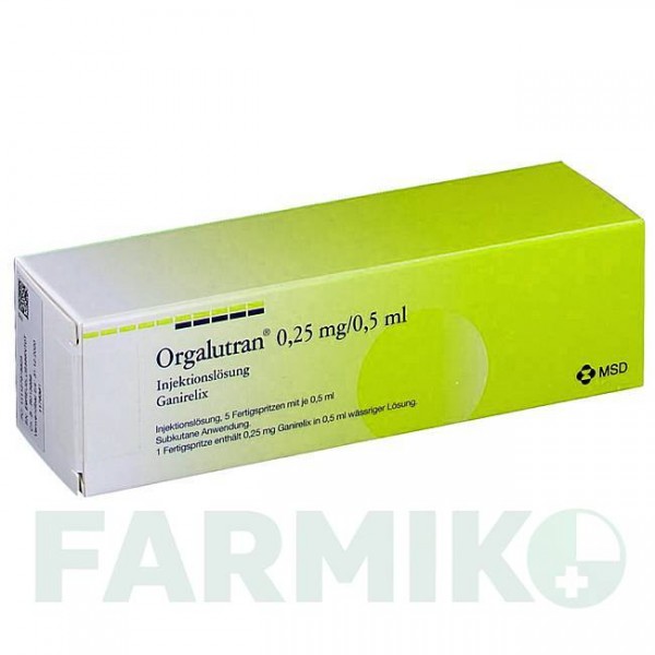 ОРГАЛУТРАН (ORGALUTRAN) 0,25 мг/0,5 мл раствор 1x5 шт - Ганиреликс DOCPHARM