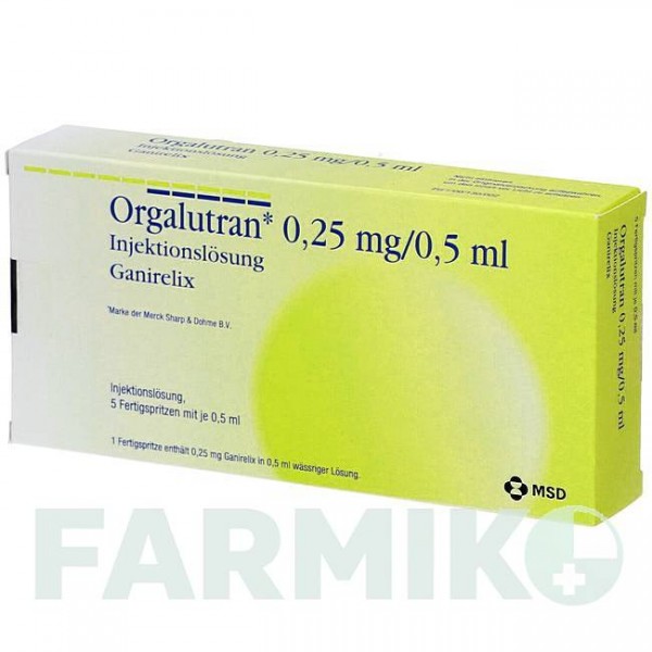 ОРГАЛУТРАН (ORGALUTRAN) 0,25 мг/0,5 мл розчин 5 шт - Ганірелікс EMRA-MED