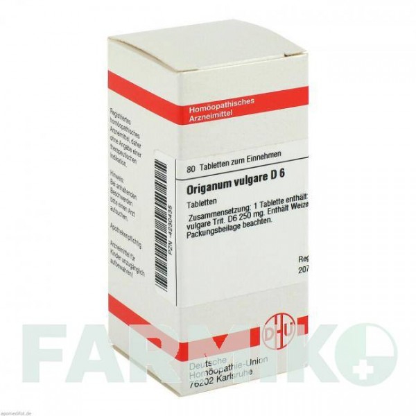 ОРИГАНУМ ВУЛГАРЕ (ORIGANUM VULGARE) D 6 таблетки 80 шт - Гомеопатия DHU