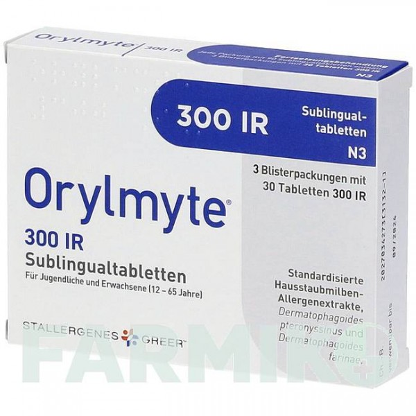 ОРИЛМАЙТ (ORYLMYTE) 300 ИР таблетки 90 шт - Клещи домашней пыли STALLERGENES