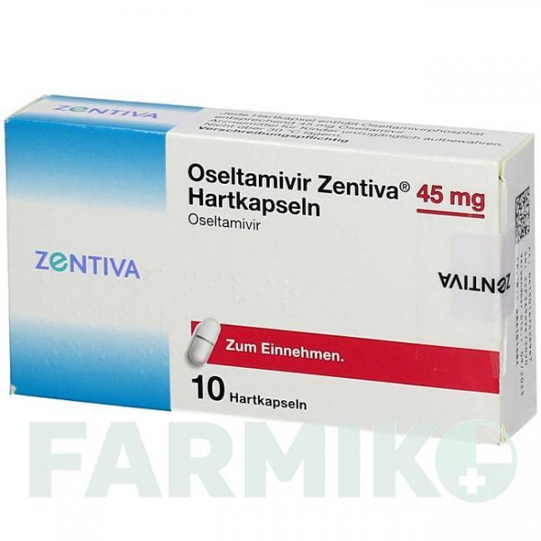 ОСЕЛЬТАМІВІР (OSELTAMIVIR) 45 мг капсули 10 шт - Осельтамівір ZENTIVA
