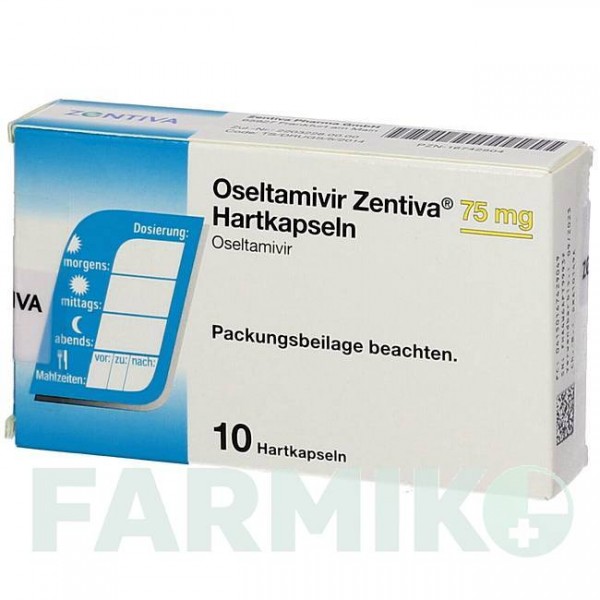 ОСЕЛЬТАМІВІР (OSELTAMIVIR) 75 мг капсули 10 шт - Осельтамівір ZENTIVA