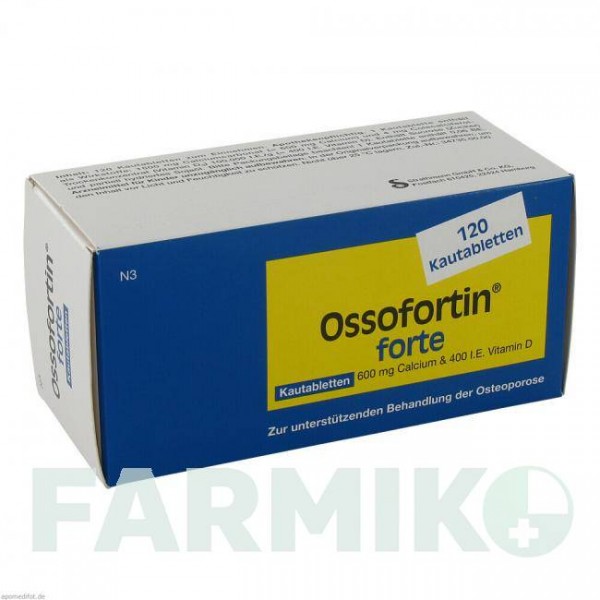 ОССОФОРТИН (OSSOFORTIN) таблетки 120 шт - Кальцію карбонат, Колекальциферол STRATHMANN