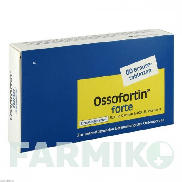 ОССОФОРТИН (OSSOFORTIN) таблетки 60 шт - Кальция карбонат, Колекальциферол STRATHMANN