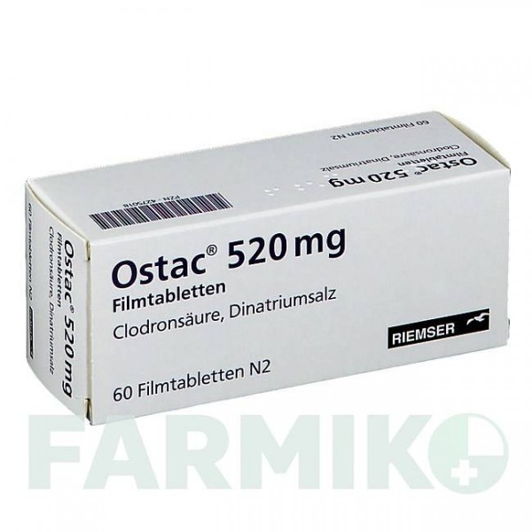 ОСТАК (OSTAC) 520 таблетки 60 шт - Клодроновая кислота ESTEVE PHARMACEUTICALS