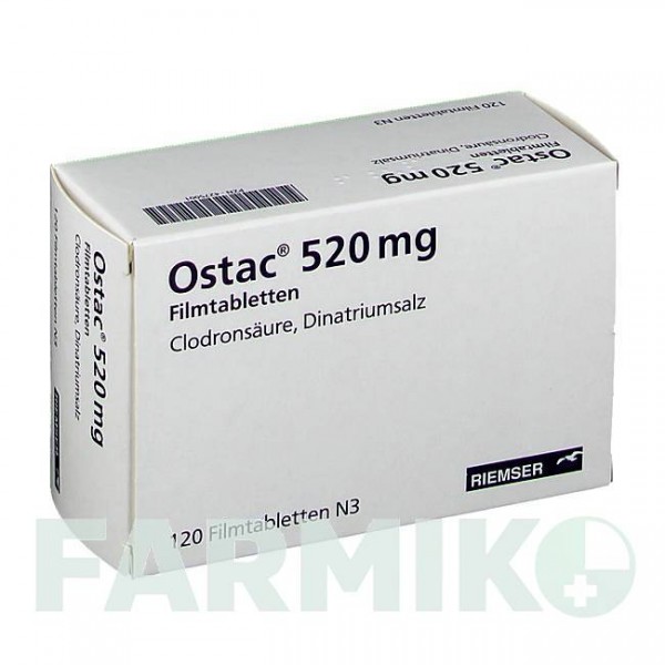 ОСТАК (OSTAC) 520 таблетки 120 шт - Клодроновая кислота ESTEVE PHARMACEUTICALS