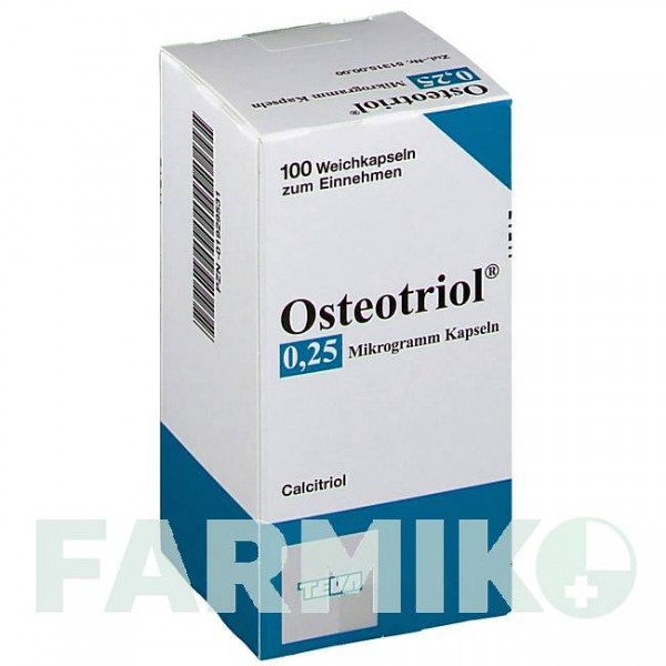 ОСТЕОТРІОЛ (OSTEOTRIOL) 0,25 мкг капсули 100 шт - Кальцитріол TEVA