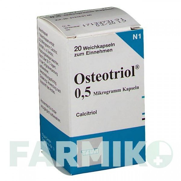 ОСТЕОТРІОЛ (OSTEOTRIOL) 0,5 мкг капсули 20 шт - Кальцитріол TEVA
