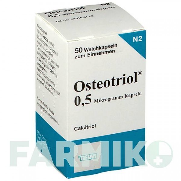 ОСТЕОТРИОЛ (OSTEOTRIOL) 0,5 мкг капсулы 50 шт - Кальцитриол TEVA