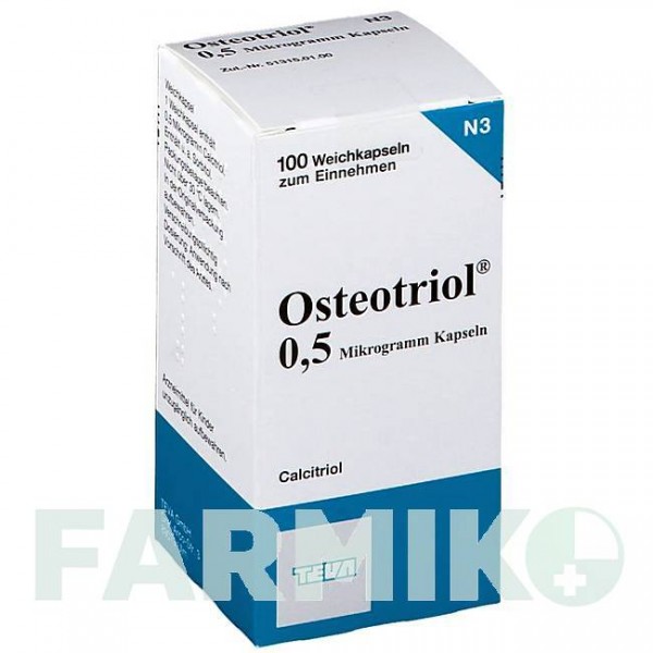 ОСТЕОТРИОЛ (OSTEOTRIOL) 0,5 мкг капсулы 100 шт - Кальцитриол TEVA