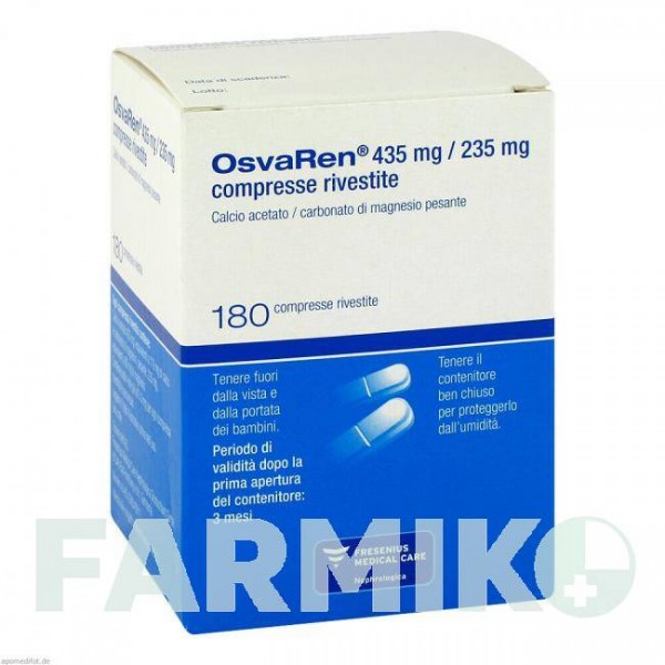 ОСВАРЕН (OSVAREN) таблетки 180 шт - Кальция ацетат, Магния карбонат EMRA-MED