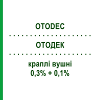 ОТОДЕК (OTODEC) 0,3% + 0,1% краплі вушні 5 мл - Дексаметазон, Антибіотик DECA LABORATORIO