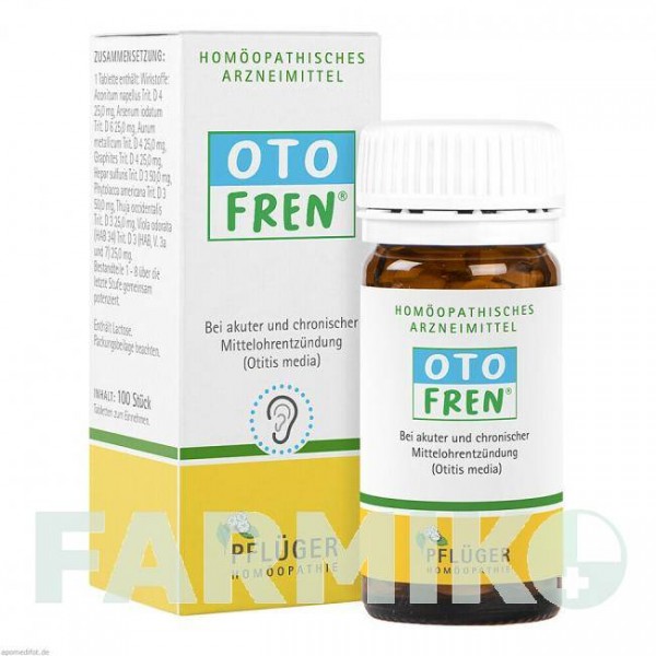 ОТОФРЕН (OTOFREN) таблетки 100 шт - Гомеопатия HOMOOPATHISCHES ALEXANDER PFLUGER