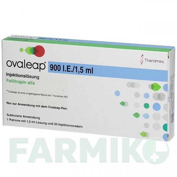 ОВАЛИП (OVALEAP) 900 МЕ/1,5 мл раствор 1 шт - Фоллитропин альфа KOHLPHARMA