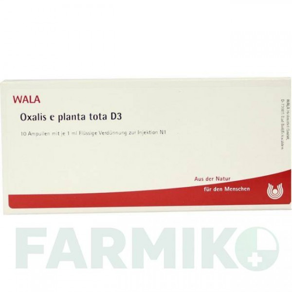 ОКСАЛИС (OXALIS) D 3 ампулы 10x1 мл - Гомеопатия WALA HEILMITTEL