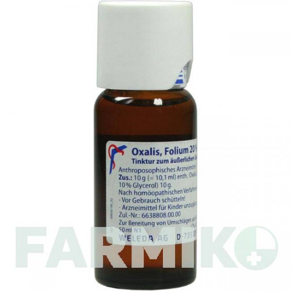 ОКСАЛИС ФОЛИУМ (OXALIS FOLIUM) 20% настойка 50 мл - Гомеопатия WELEDA