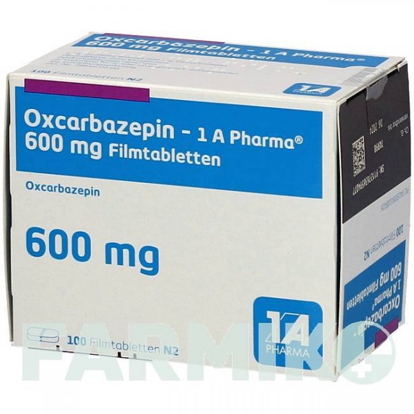 ОКСКАРБАЗЕПІН (OXCARBAZEPIN) 600 мг таблетки 100 шт - Окскарбазепін 1 A PHARMA