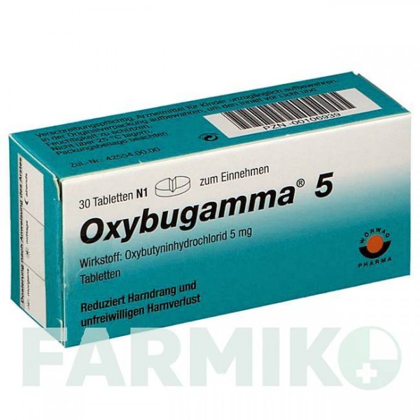 ОКСИБУГАММА (OXYBUGAMMA) 5 таблетки 30 шт - Оксибутинин AAA - PHARMA
