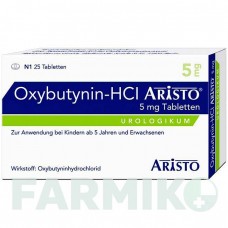 ОКСИБУТИНИН (OXYBUTYNIN) 5 мг таблетки 25 шт - Оксибутинин ARISTO PHARMA