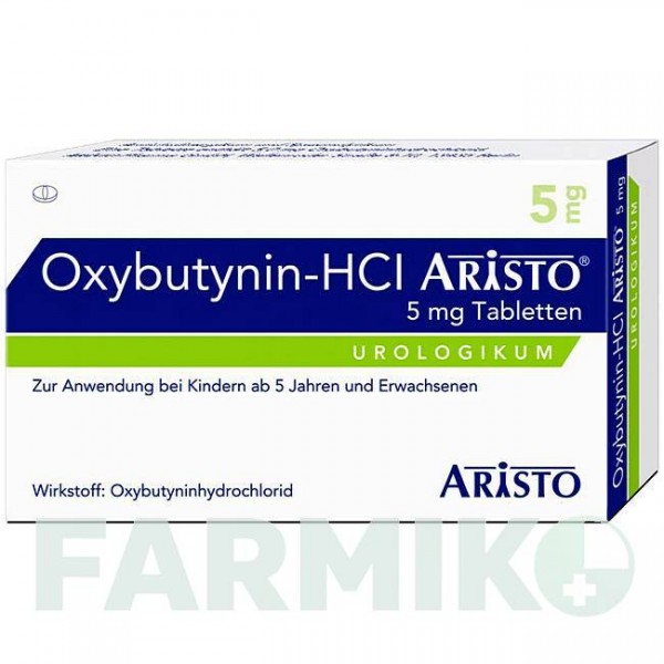 ОКСИБУТИНІН (OXYBUTYNIN) 5 мг таблетки 50 шт - Оксибутинін ARISTO PHARMA