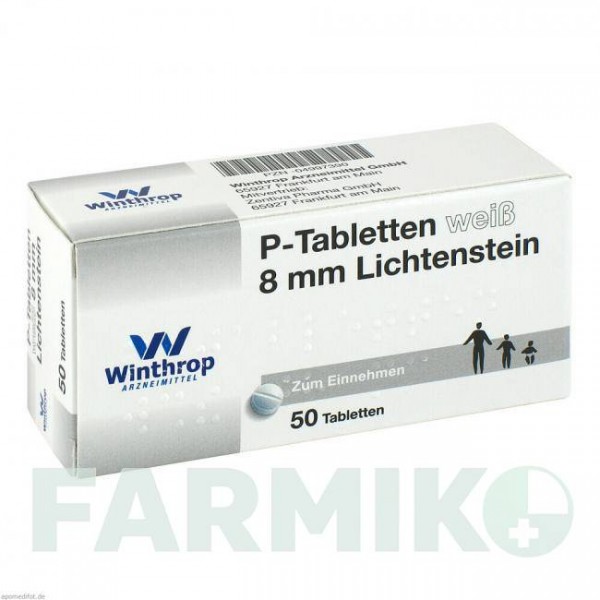 П ТАБЛЕТТЕН (P TABLETTEN) 8 мм таблетки 50 шт - Плацебо ZENTIVA