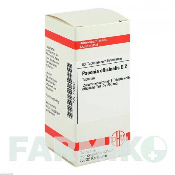ПЕОНИЯ ОФФИЦИНАЛИС (PAEONIA OFFICINALIS) D 2 таблетки 80 шт - Гомеопатия DHU