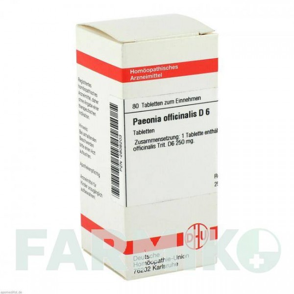 ПЕОНИЯ ОФФИЦИНАЛИС (PAEONIA OFFICINALIS) D 6 таблетки 80 шт - Гомеопатия DHU